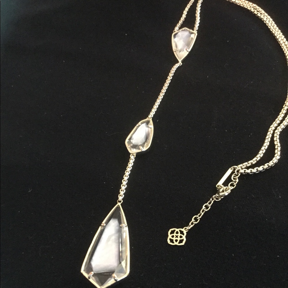 Kendra Scott Necklace, Yellow Gold / white pearl.